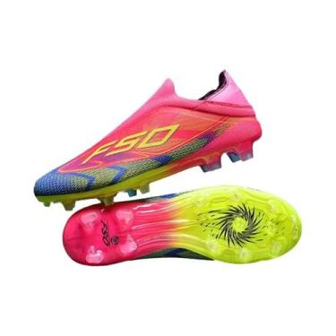 Imagem de Chuteiras De Futebol Masculinas De Cano Alto Antiderrapantes Para Gram