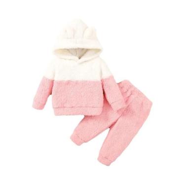 Imagem de Conjunto De Roupas Com Capuz Para Bebês Recém-nascidos, Manga Comprida