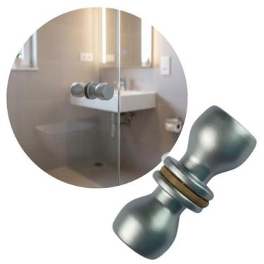 Imagem de Puxador Duplo Taca Zamac Box Porta Vidro Temperado Blindex 2011 466-00