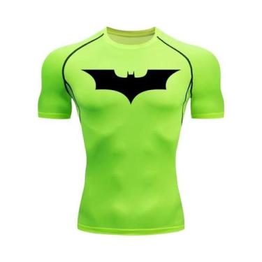 Imagem de Camisa De Compressão Masculina Com Estampa De Morcego, Secagem Rápida,