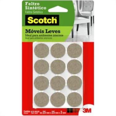 Imagem de Feltro Auto-Adesivo 3M Marrom Redondo P 12Pecas Fp-088 Hb004262687, Ma