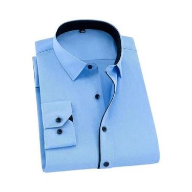 Imagem de Camisa Social Masculina plus Size 8XL 7XL 6XL Manga Longa Branca Prima