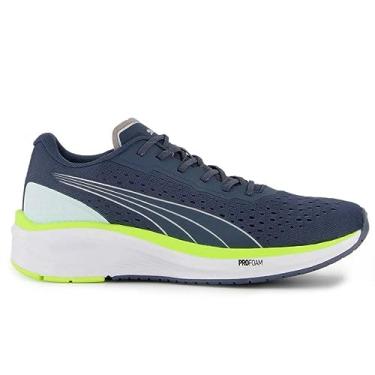 Imagem de Tênis de Corrida Aviator ENG Pro BDP, Puma, Unissex, Cinza/Amarelo/Azul, 43