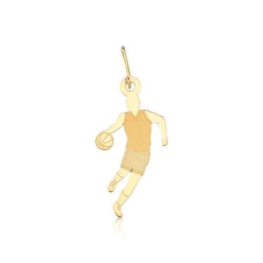 Imagem de Pingente De Ouro Esporte Basquete Puro 18k Pm25 - MAEHLER Arte Em Joia