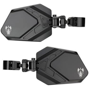 Imagem de CUERO PRO Preto 4,4 cm - Espelhos laterais para conjunto UTV - Conjunto de espelhos UTV inclui 2 espelhos - Compatível com barra de tamanho de 4,4 cm - Espelho retrovisor RZR construído para sair da