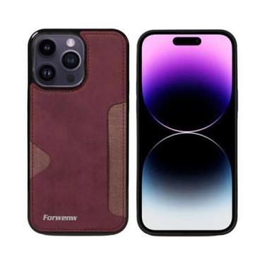 Imagem de Capa De Telefone Retro Em Couro PU Com Porta Cartões Para iPhone 13 12