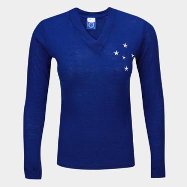 Imagem de Camiseta Cruzeiro Retrô Libertadores 1976 Feminina - Oldoni Sports, Az