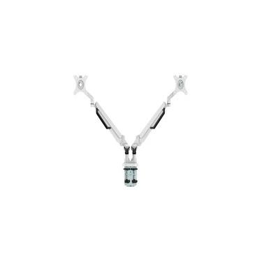 Imagem de Suporte de Mesa Articulado para 2 Monitores de 17" a 32" FlexiSpot MA8D2, Ajustes com Pistão a Gás, VESA, Branco - MA8D2W
