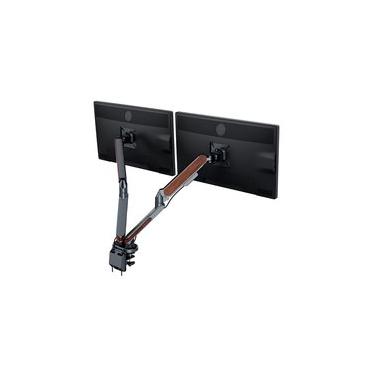 Imagem de Suporte de Mesa Articulado para 2 Monitores de 17" a 39" FlexiSpot M9D, Ajustes com Pistão a Gás, VESA, Preto - M9D-BW