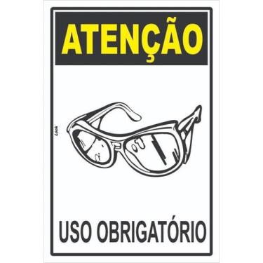 Imagem de 5 Placas Epi Sinalização Equipamento Proteção Individ 20x30 - LOOK