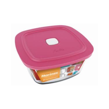 Imagem de Pote Vidro Quadrado Facilita  Marmita 300ML Marinex 1Un - NADIR FIGUER
