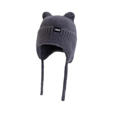 Imagem de Gorro De Inverno Feminino Com Orelhas De Gato, Estilo Kpop, À Prova De