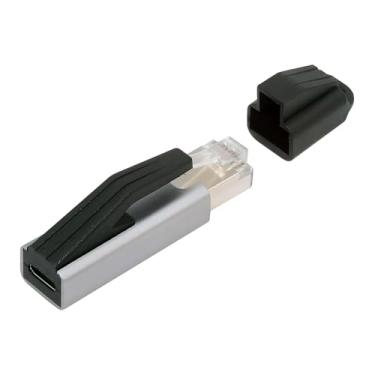 Imagem de NFHK Adaptador USB-C fêmea host para Ethernet USB tipo C para RJ45 macho 1000Mbps Gigabit LAN rede compatível com Thunderbolt