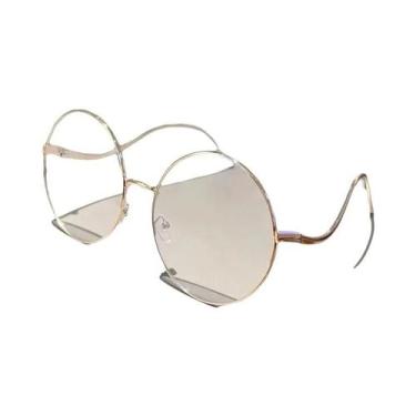 Imagem de Óculos De Sol Femininos Oversized Com Gradiente Redondo, Design Vintag