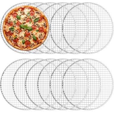 Imagem de Sliner 12 peças de tela de pizza de 30,5 cm com furos, bandeja antiaderente para forno, resistente à temperatura, bandeja de cozimento de malha para casa, restaurante, churrasqueira