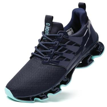 Imagem de TSIODFO Tênis de corrida feminino para treino, Azul marinho, 36