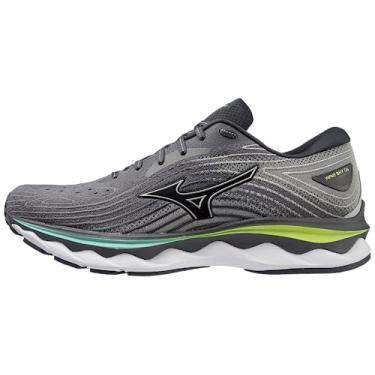 Imagem de Mizuno Tênis de corrida masculino Wave Sky 6, Sombra silenciosa/prata, 10.5 Wide