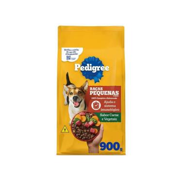Imagem de Ração Pedigree Carne e Vegetais Cães Adultos Raças Pequenas e Minis 900 g