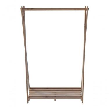 Imagem de Cabideiro De Parede Arara Porta Roupas Madeira Pinus Closet