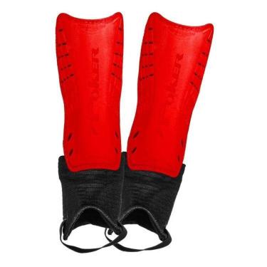 Imagem de Caneleira Poker Defend Com Tornozeleira - Vermelho-Unissex