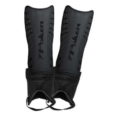 Imagem de Caneleira Poker Defend Com Tornozeleira - Preto-Unissex