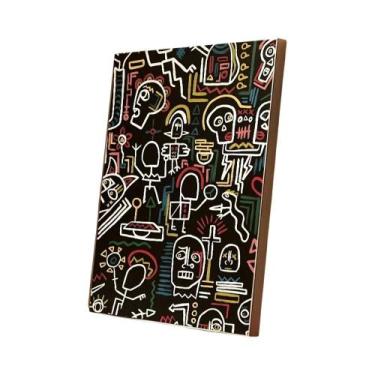 Imagem de Pôster Abstrato Vintage Sem Moldura, Arte De Parede Em Papel Kraft Par