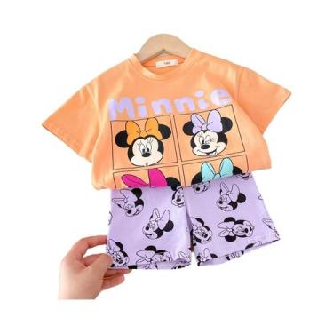 Imagem de Conjunto De Agasalho Infantil Feminino Com Desenho Animado, Camiseta E