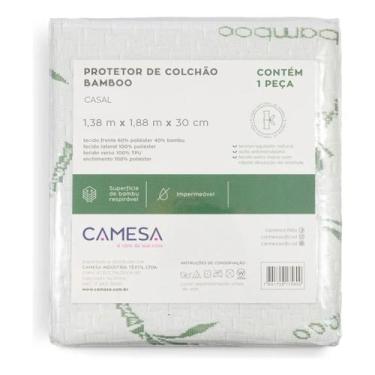 Imagem de Protetor De Colchão Casal Impermeável Bamboo Camesa