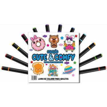 Imagem de Livro - Cute & Comfy Coloring Book for Adults - Fofo e Aconchegante - 