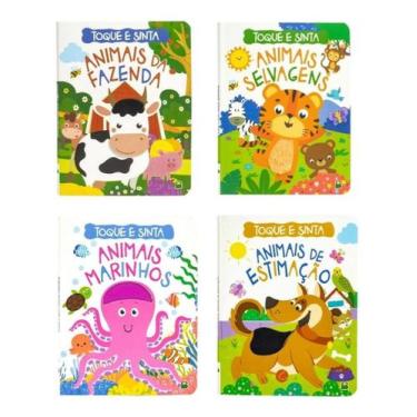 Imagem de Kit 4 Livros Toque E Sinta - Animais Da Fazenda, Selvagens, Estimação 