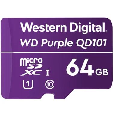 Imagem de Cartão Intelbras MicroSD 64GB WD Purple Qd101, 32TBw, Para Segurança Eletrônica - 4600163