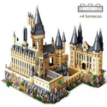 Imagem de Castelo Mágico Medieval Em Micro Blocos, Modelo De Arquitetura Da Cida