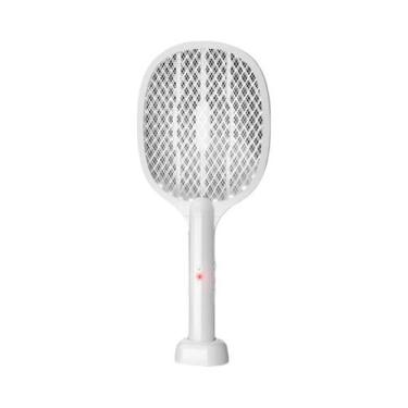 Imagem de Raquete Elétrica Recarregável USB Para Mosquitos Com Ângulo Ajustável 