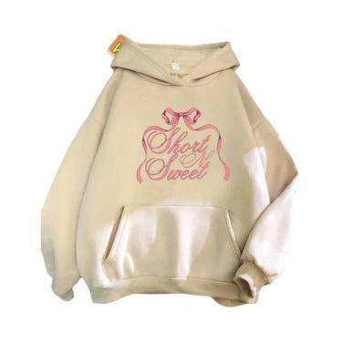 Imagem de Moletom Vintage Feminino Sabrina Carpenter Tour 2025 Com Capuz E Manga