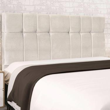Imagem de Cabeceira Casal Queen Jbe Opala 164cm Bege Cama Box 158cm