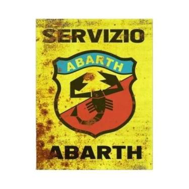 Imagem de Placa Decorativa Vintage Retro De Metal Fiat 127 Abarth Para Bar Ou Pu