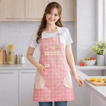 Imagem de Avental Cozinha Multiuso Ajustável Bolso Alça À Prova D Água Impermeáv