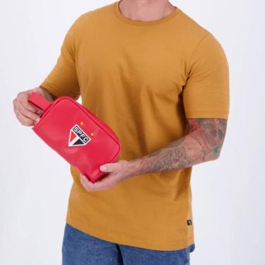 Imagem de Necessaire São Paulo material sintético Vermelha - Jc Bandeiras, Único