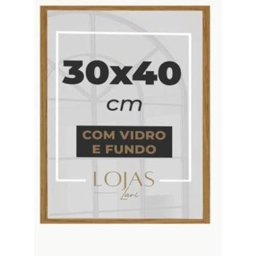 Imagem de Moldura 30x40cm Vidro Certificado Diploma Fotografia - Marrom - Lojas 