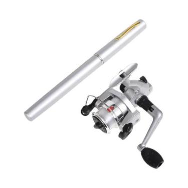 Imagem de Conjunto De Vara De Pesca Mini Telescópica Ultraleve Portátil Em Liga 