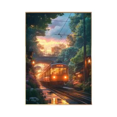 Imagem de Pôster De Parede Moderno Com Estampa De Loja De Ramen De Anime E Vista