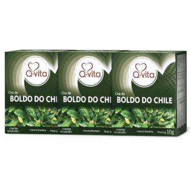 Imagem de Kit 3 Chá Boldo do Chile Q-Vita 10g (10 Sachês)
