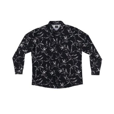 Imagem de Camisa Polo Manga Longa Plus Size Diametro Preto, Plus G3, Preto