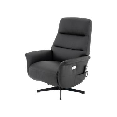 Imagem de Poltrona De Massagem Reclinável Michigan Poliuretano Preto Rivatti Móveis