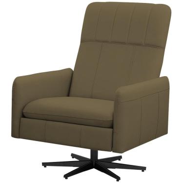 Imagem de Poltrona Decorativa Giratória Retrátil Reclinável Lutor L06 Couro Verde Lyam Decor