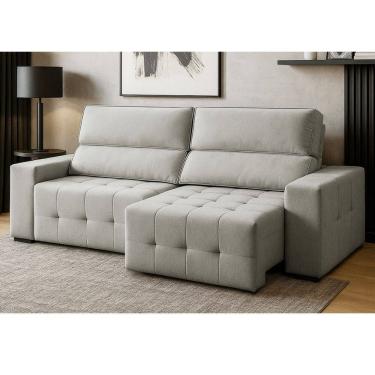 Imagem de Sofa 4 Lugares Retratil Reclinavel 280cm Linho Village Ferguile