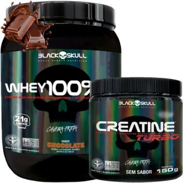 Imagem de Kit Whey Protein 100 HD 450g Creatina Monohidratada Turbo 150g Black S