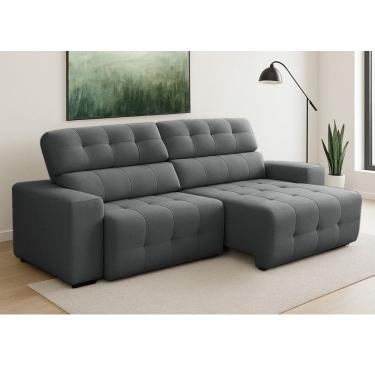 Imagem de Sofa 4 Lugares Retratil Reclinavel 250cm Veludo Atualle Ferguile