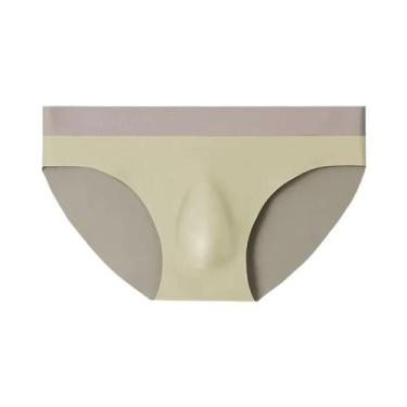 Imagem de Cuecas Masculinas De Seda Gelada Sem Costura Com Recortes 3D, Finas Pa