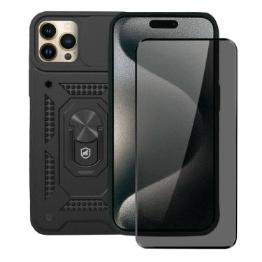 Imagem de Kit Capa Dinamic Cam Protection E Pelicula Defender Pro Privacidade Para Iphone 15 Pro - Gshield
